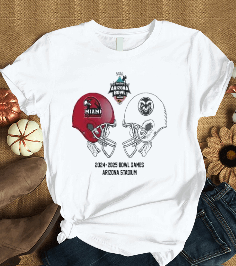 Arizona Bowl NCAA 2024-2025 Miami RedHawks vs Colorado State Rams at Arizona Stadium T-Shirt