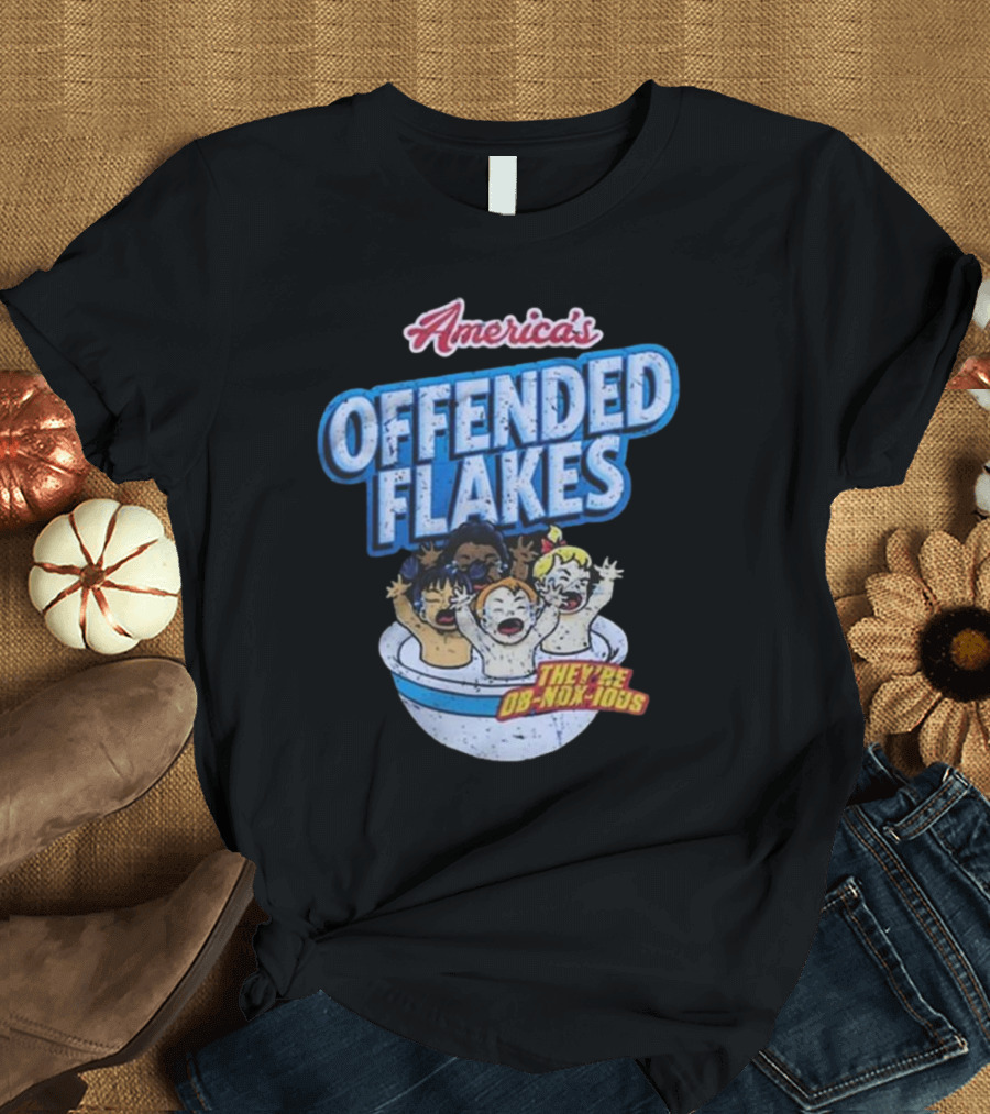 Derek Holland Wearing America's Offended Flakes They're Ob Nox Ious T-Shirt