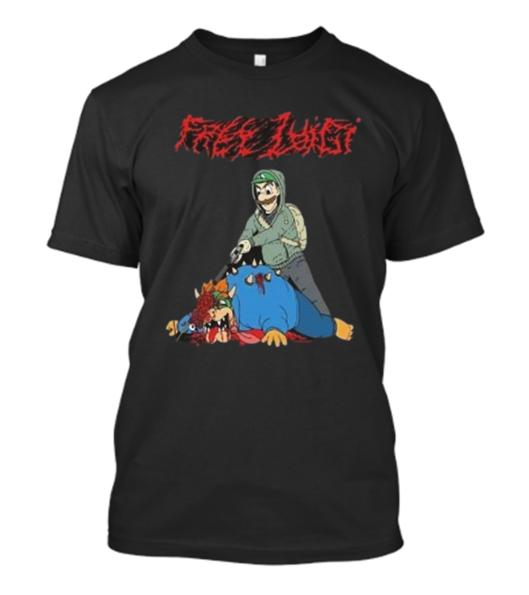 Free Luigi Mangione Sanguisugabogg Controversy Mario T-Shirt