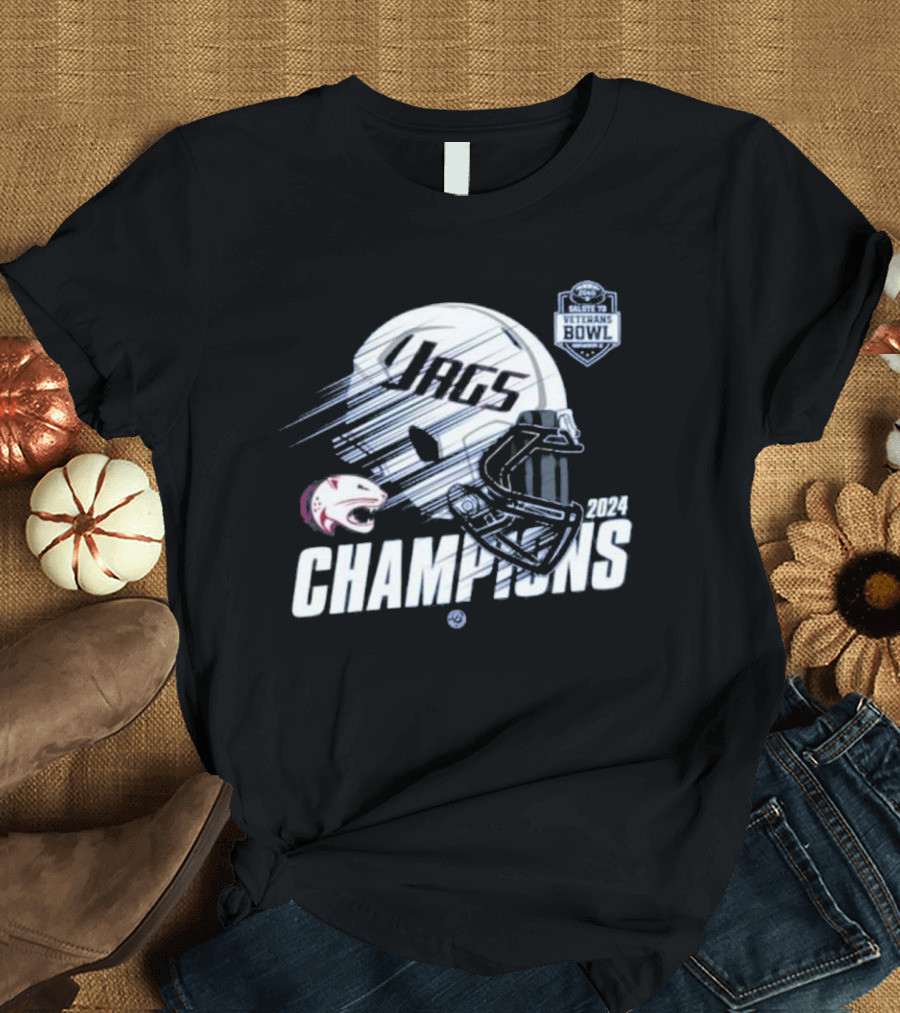 South Alabama Jaguars 2024 Champions Salute to Veterans Bowl Helmet T-Shirt