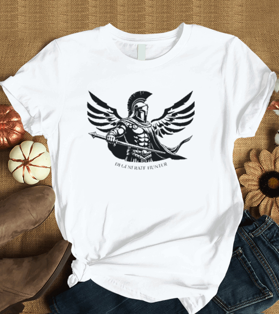 Petey B Winged Roman Gladiator Degenerate Hunter T-Shirt