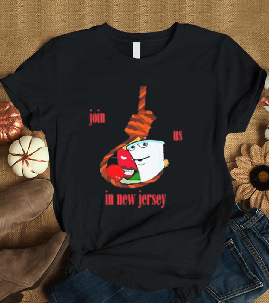Join Us In New Jersey Mischa Aqua Teen Hunger Force Characters Rope T-Shirt