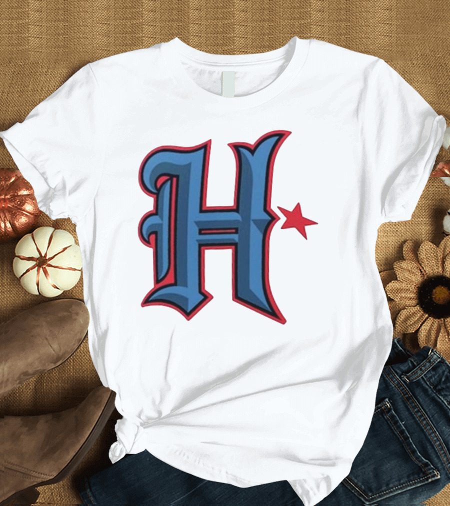 Houston Texans H Logo with Red Star T-Shirt