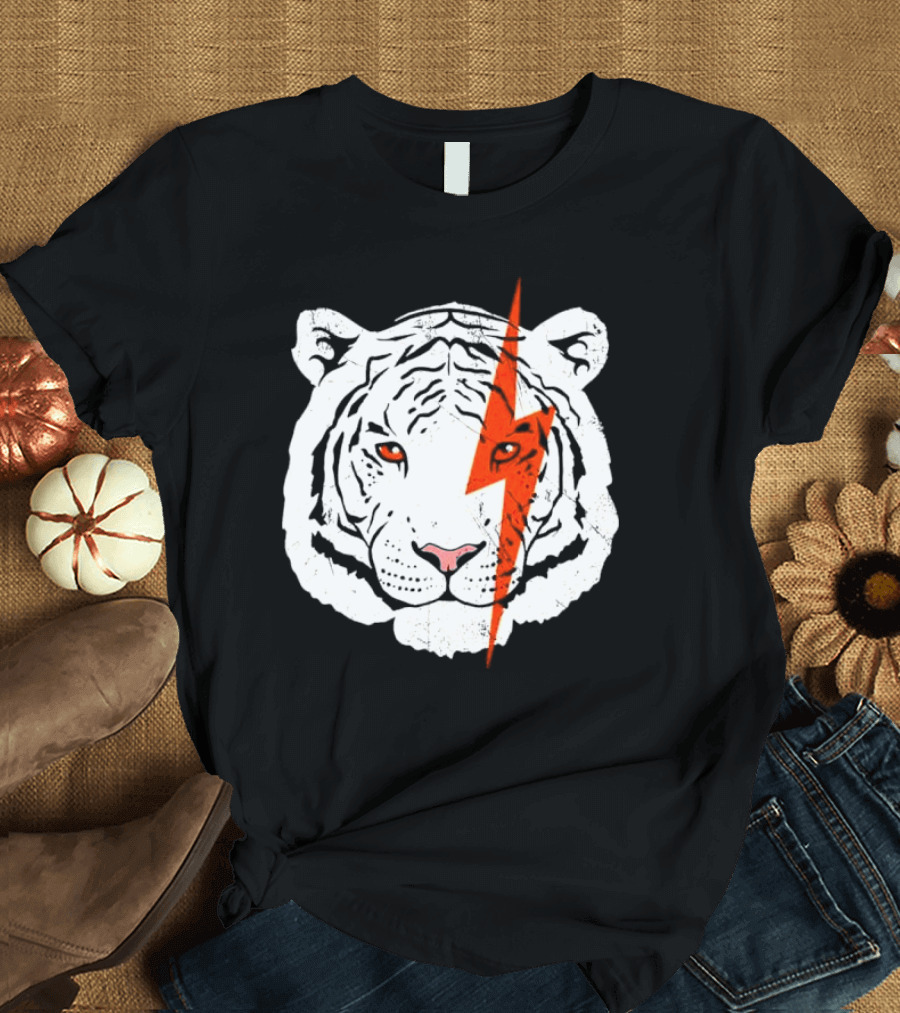 Cincinnati Bengals Lightning Tiger Logo T-Shirt
