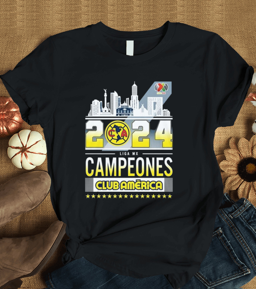 Club América 2024 Liga MX Campeones El Equipo De La Historia T-Shirt