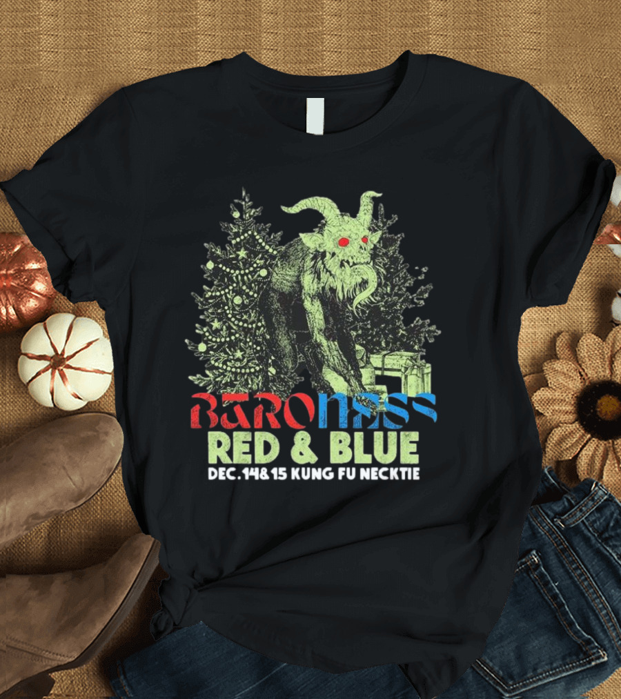 Baroness Red and Blue Dec. 14 and 15 Kung Fu Necktie T-Shirt