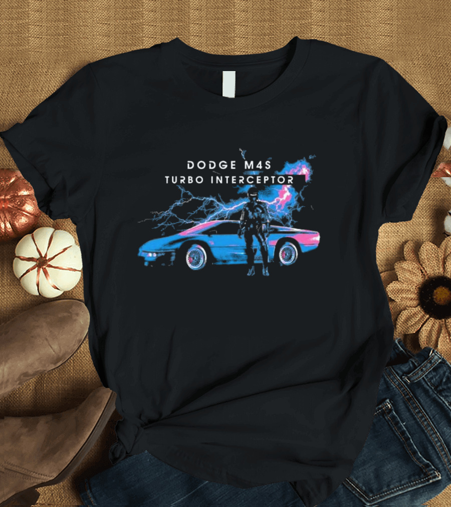 Dodge M4S Turbo Interceptor with Lightning and Wraith Character T-Shirt