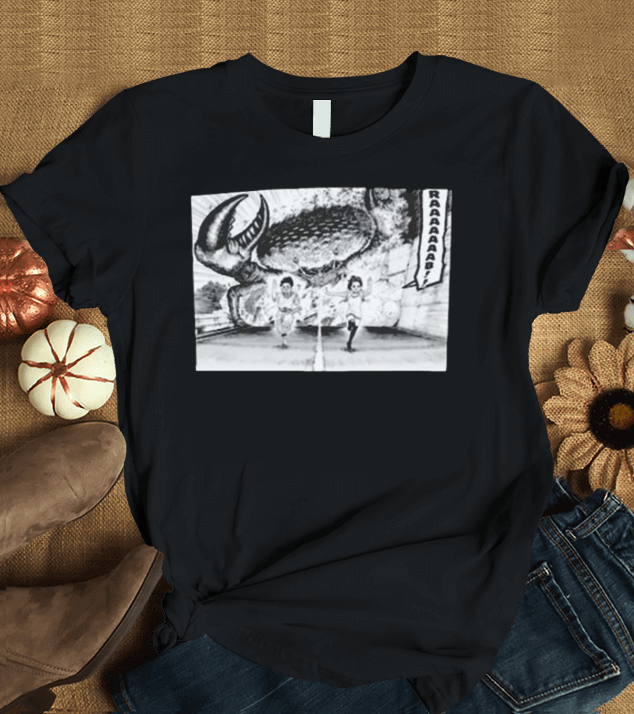 Dandadan Okarun Raaarrrr 2024 Crab Chase Scene T-Shirt