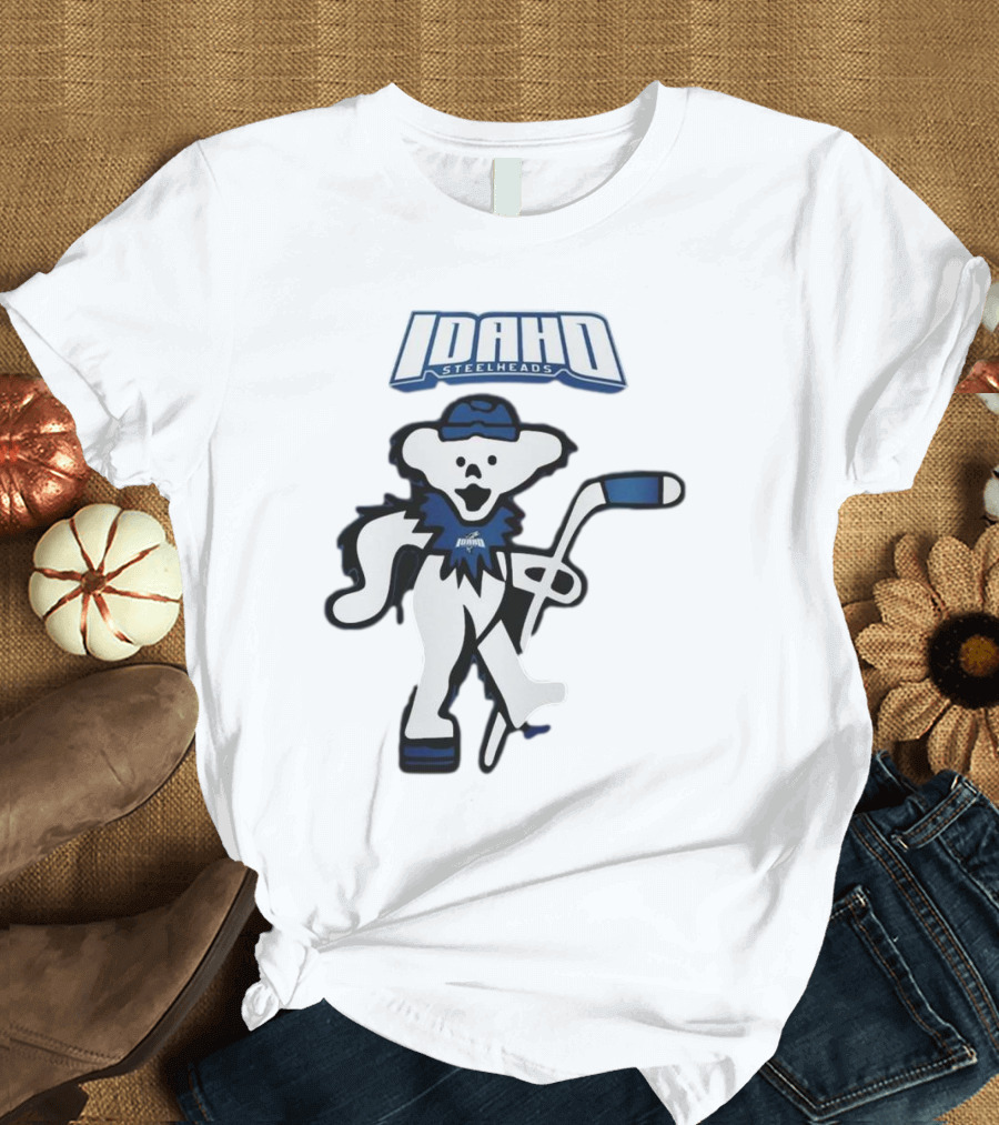 Idaho Steelheads Grateful Dead Hockey Bear 2025 T-Shirt