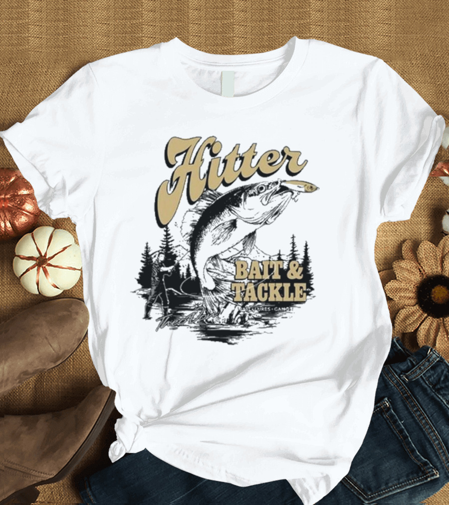 Hitter Bait and Tackle Lures Camps 2024 Fishing Adventure T-Shirt