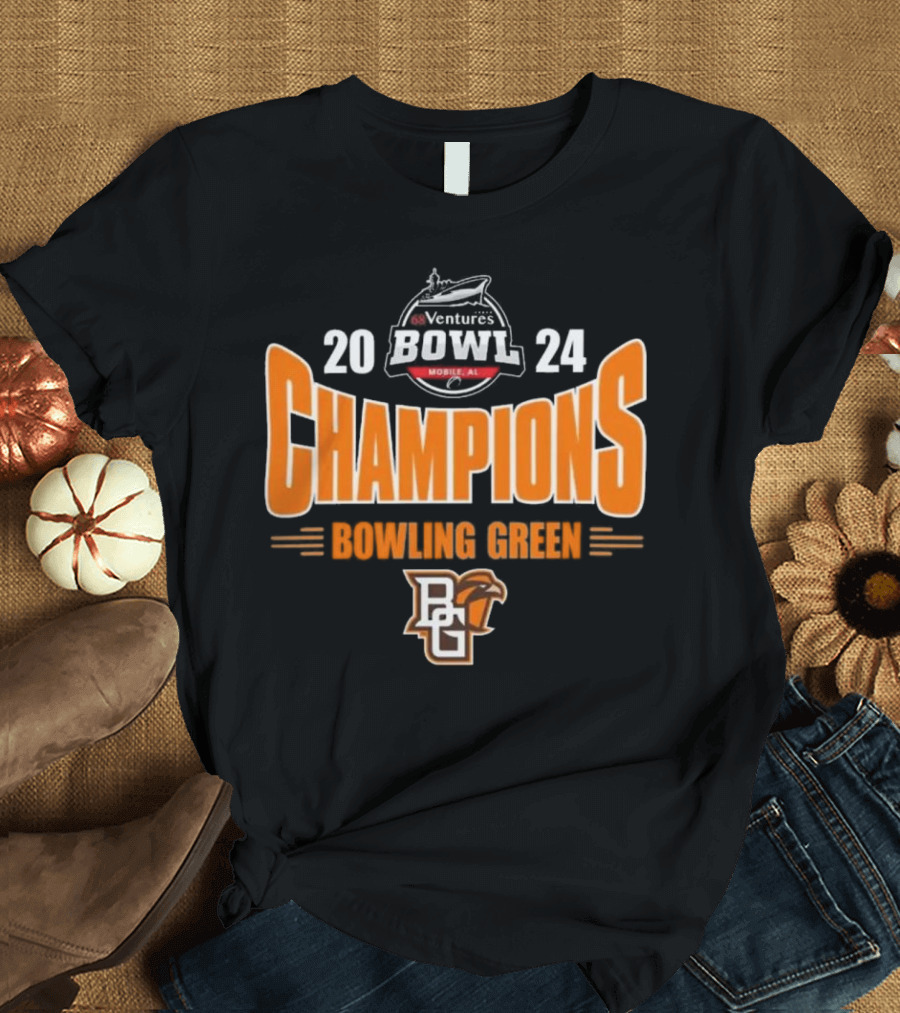 Bowling Green Falcons 2024 68 Ventures Bowl Champions Mobile AL T-Shirt