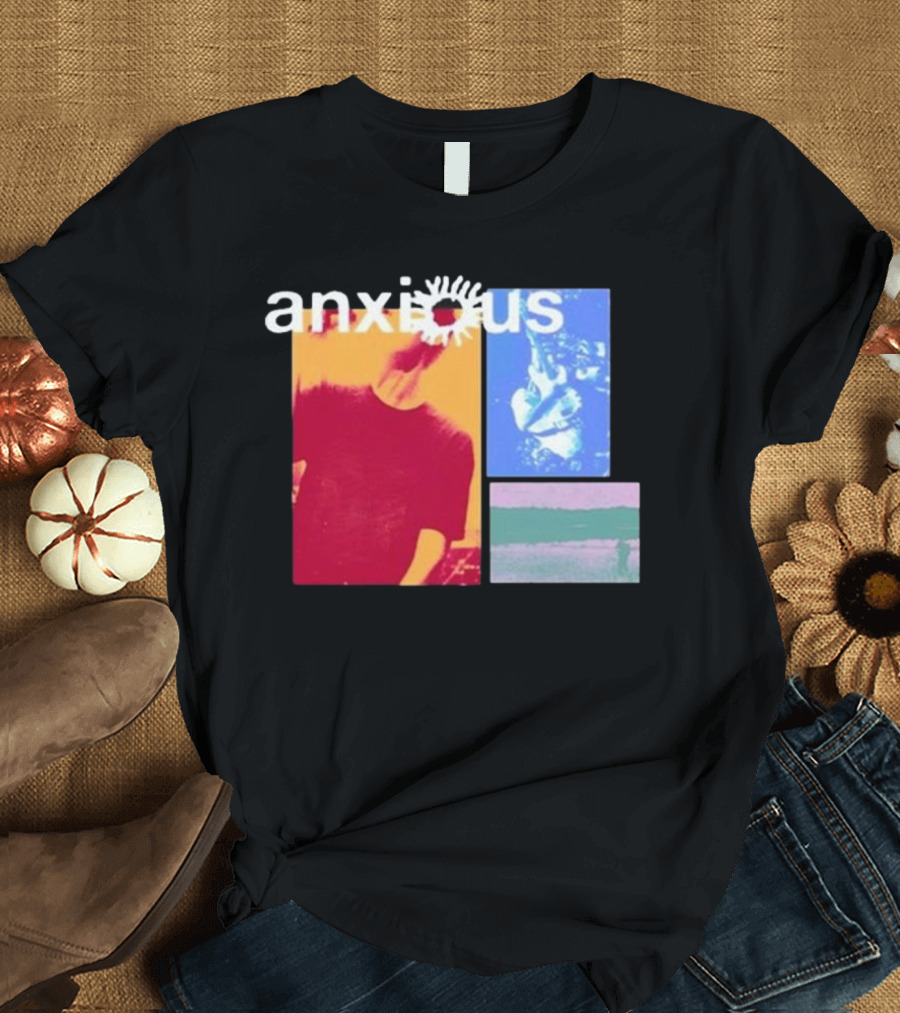 anxious Red Blue Purple Collage T-Shirt
