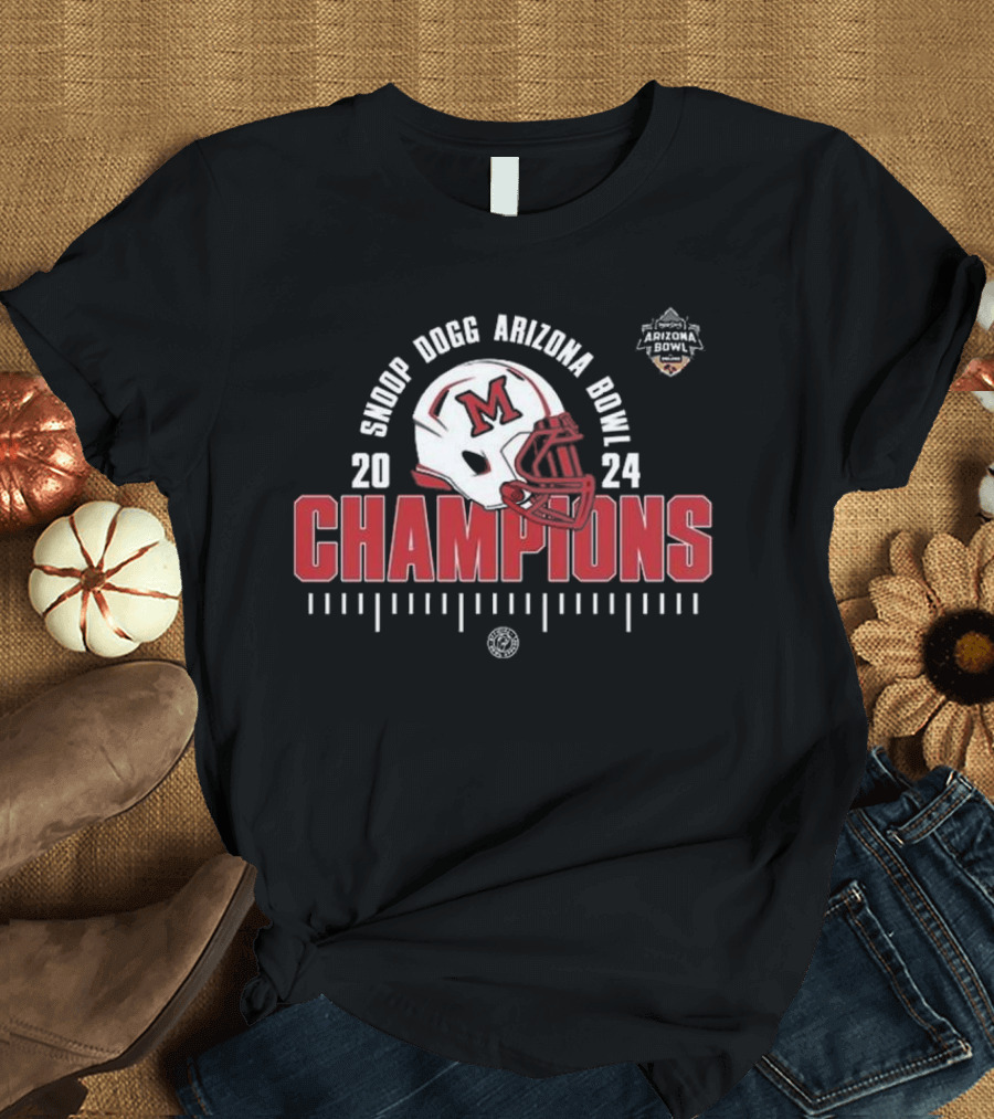Miami Redhawks 2024 Snoop Dogg Arizona Bowl Champions T-Shirt