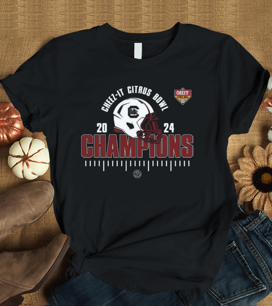 South Carolina Gamecocks 2024 Cheez-It Citrus Bowl Champions Football Helmet Classic T-Shirt