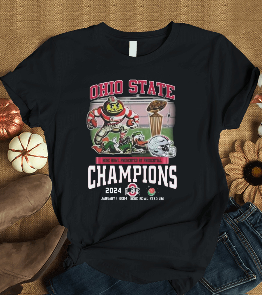 Ohio State Rose Bowl Champions 2024 Mascot Presented By Prudential T-Shirt