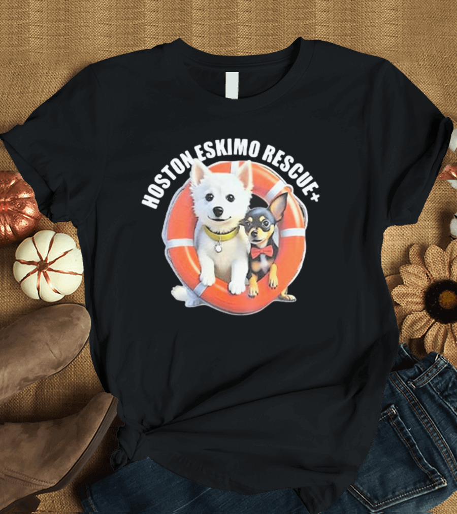 HOSOTN ESKIMO RESCUE DOGS IN LIFEBUOY T-Shirt