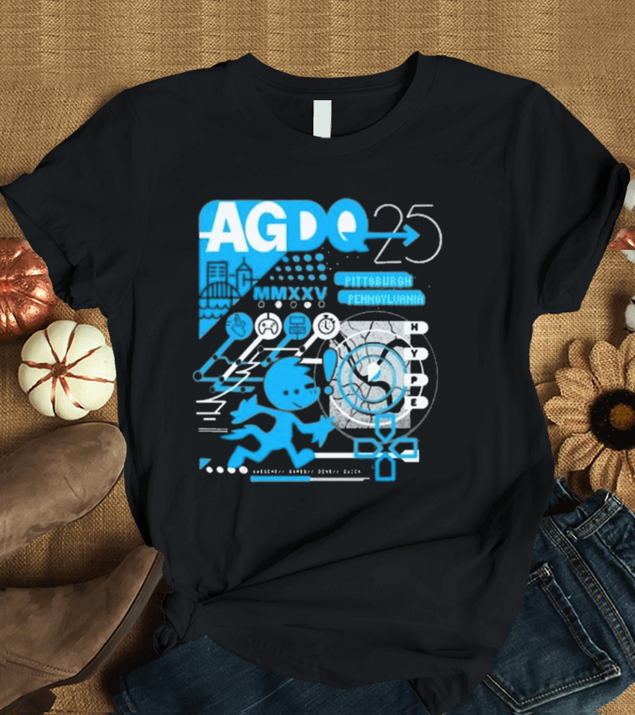 AGDQ 25 Pittsburgh Pennsylvania MMXXV Hype Speed Run Event T-Shirt