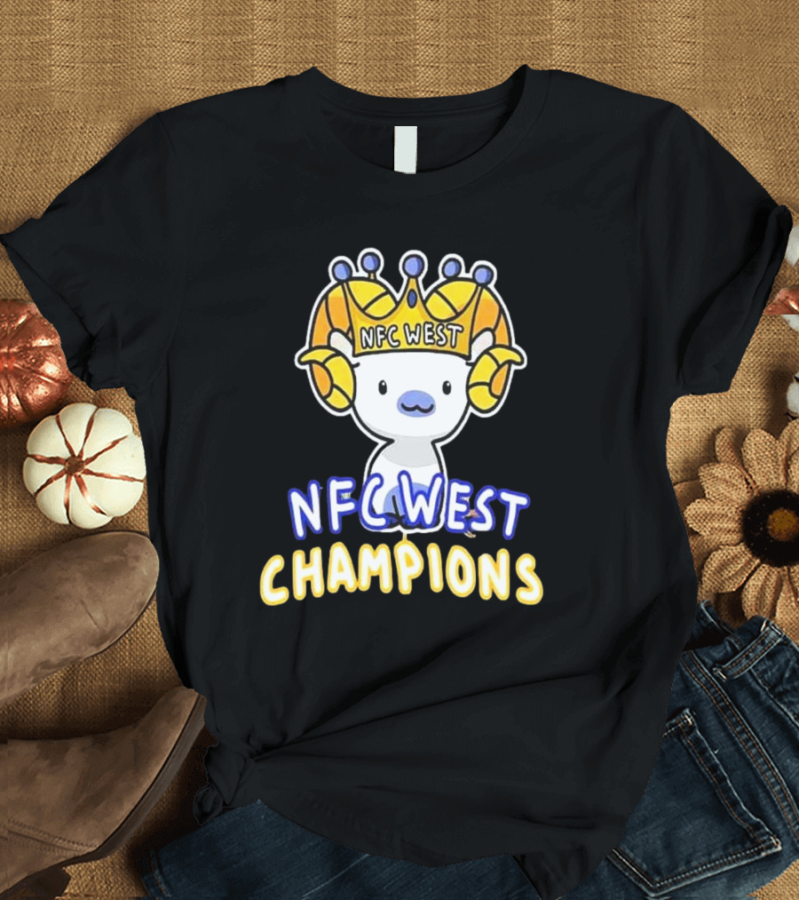 Los Angeles Rams NFC West Champions 2024-2025 NFL Playoffs Merch by CornDoggyLoL T-Shirt