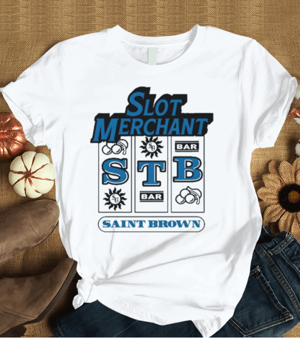 T-Shirt: Slot Merchant STB Bar Saint Brown Amon-ra St Brown T-Shirt Slot Merchant STB Bar Saint Brown Amon-ra St Brown T-Shirt