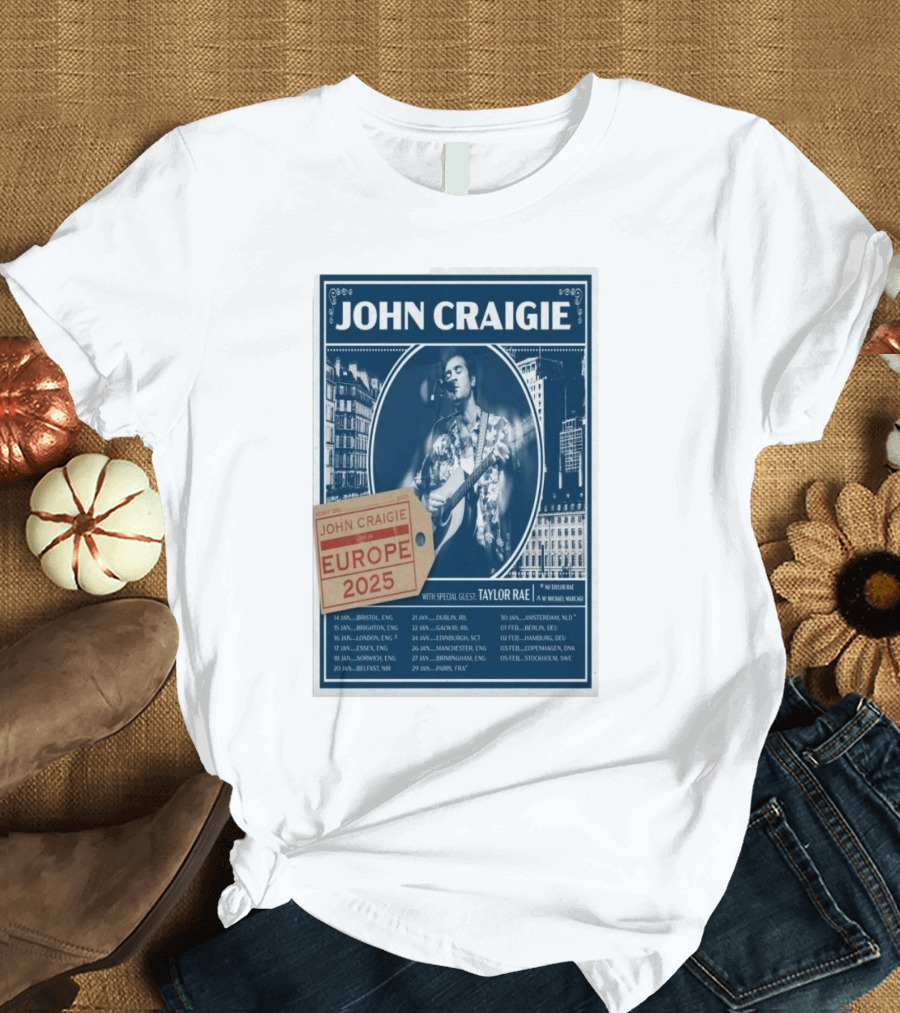John Craigie Europe 2025 Tour with Special Guest Taylor Rae T-Shirt