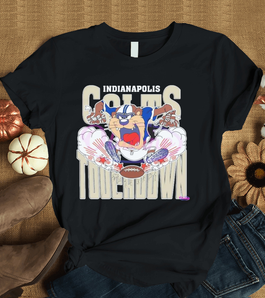 Indianapolis Colts Tasmanian Devil Touchdown NFL 2025 T-Shirt