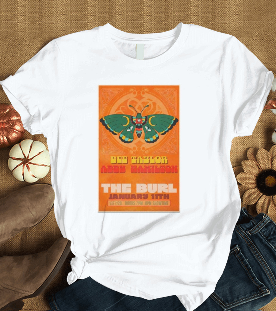 Bee Taylor Abby Hamilton The Burl January 11th Lexington KY Concert T-Shirt