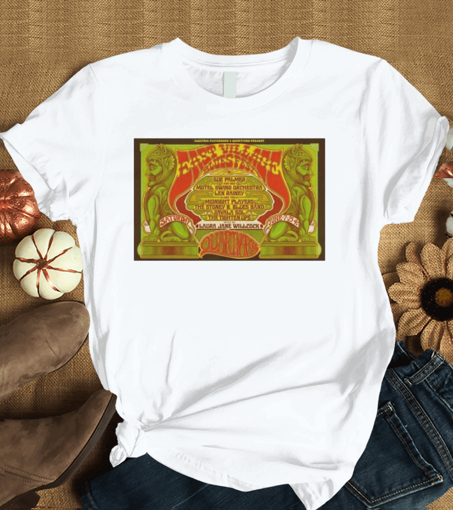 East Village Blues Festival Quartyard San Diego June 7 2025 Sue Palmer Motel Swing Orchestra Midnight Players Zivalva Soles T-Shirt