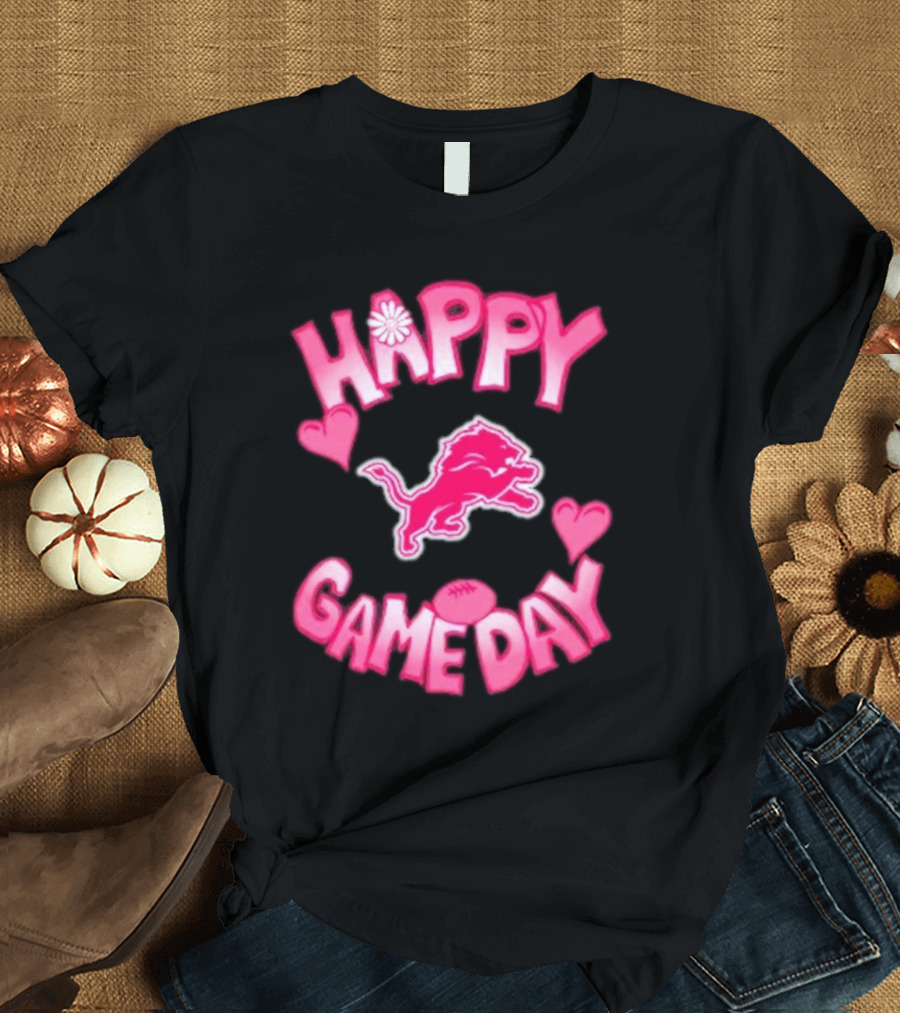 Happy Gameday Detroit Lions Valentine’s Day 2025 T-Shirt