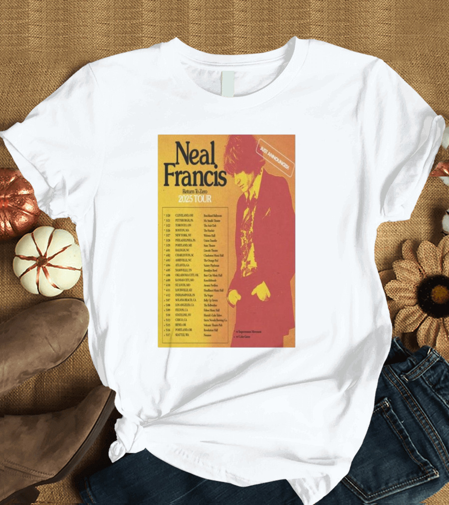 Neal Francis Return To Zero 2025 Tour Just Announced T-Shirt
