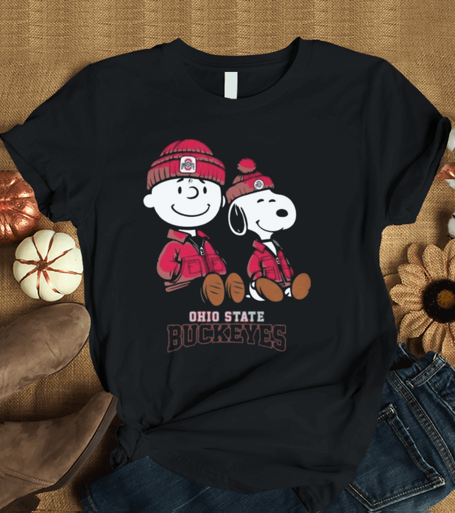 Ohio State Buckeyes Snoopy Peanut Football Team 2025 T-Shirt