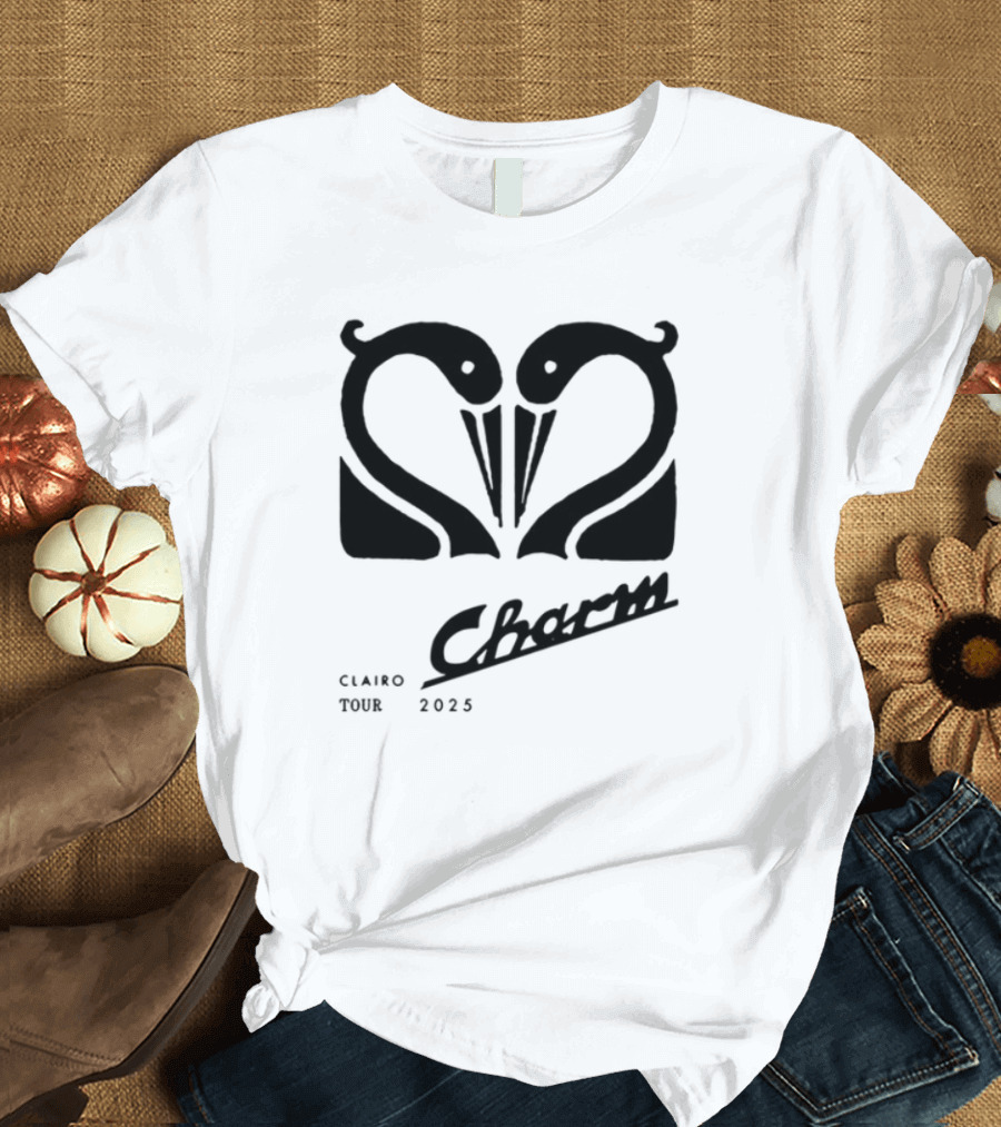 Clairo Charm Swan Europe Tour 2023 Vintage Style Graphic T-Shirt