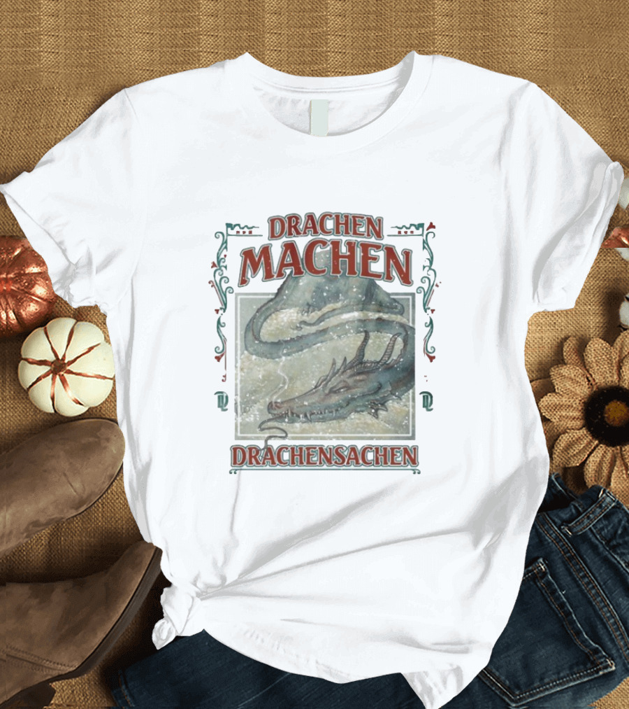 Drachen Machen Drachensachen Dragon Artwork Scene T-Shirt