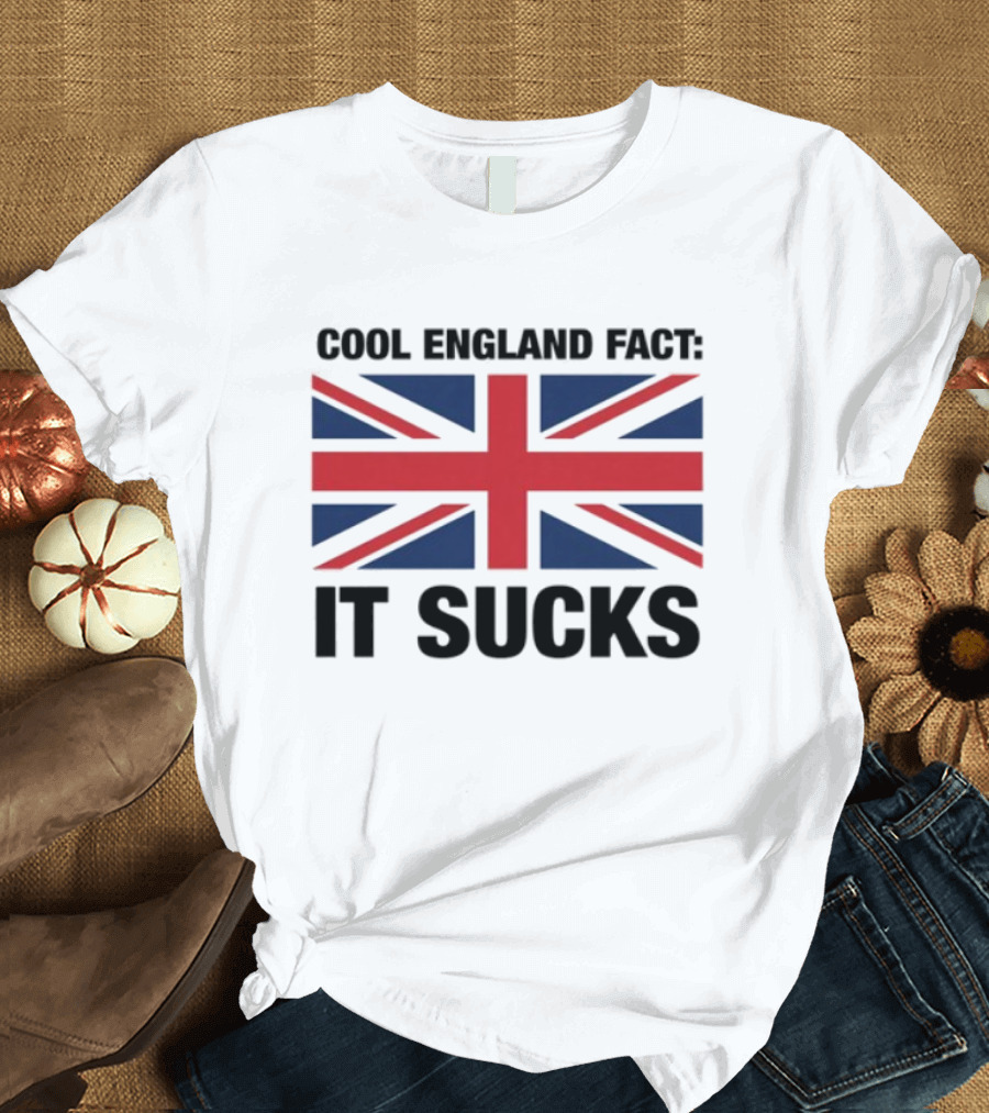 Union Jack with England Fact It Sucks Statement T-Shirt