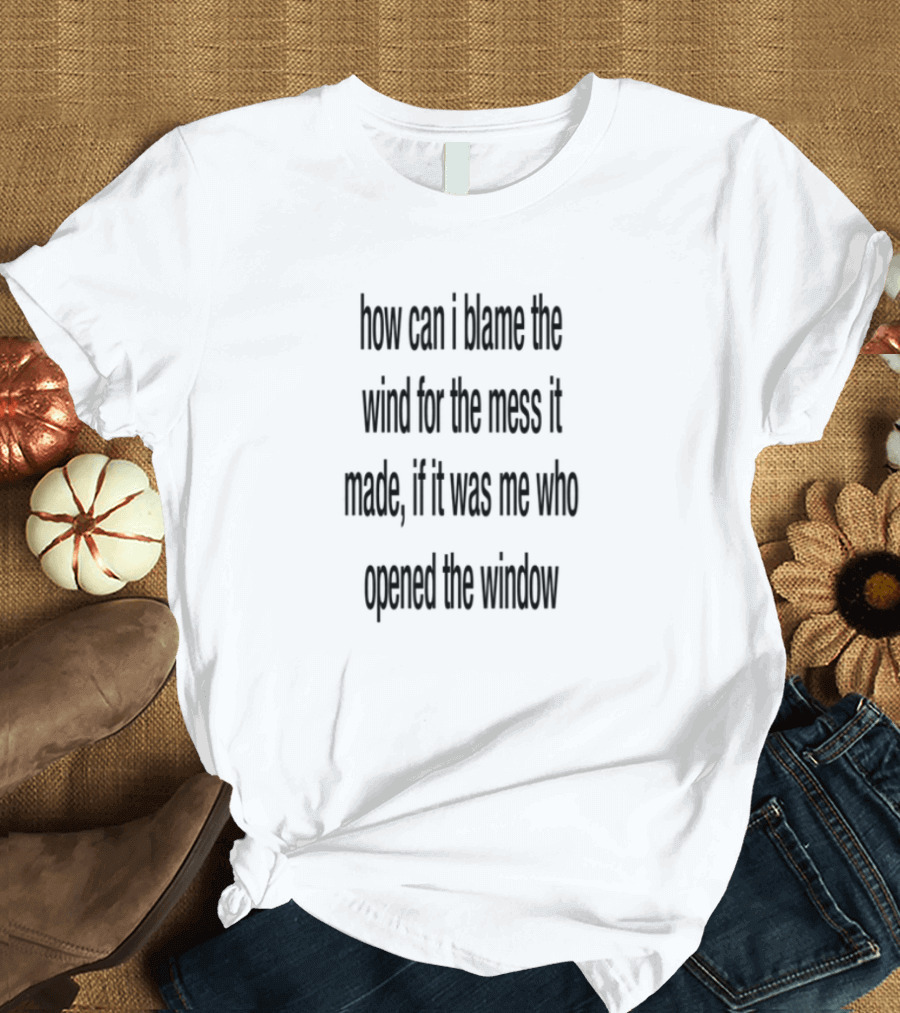 How Can I Blame The Wind For The Mess It Made Life On No Qualifications T-Shirt