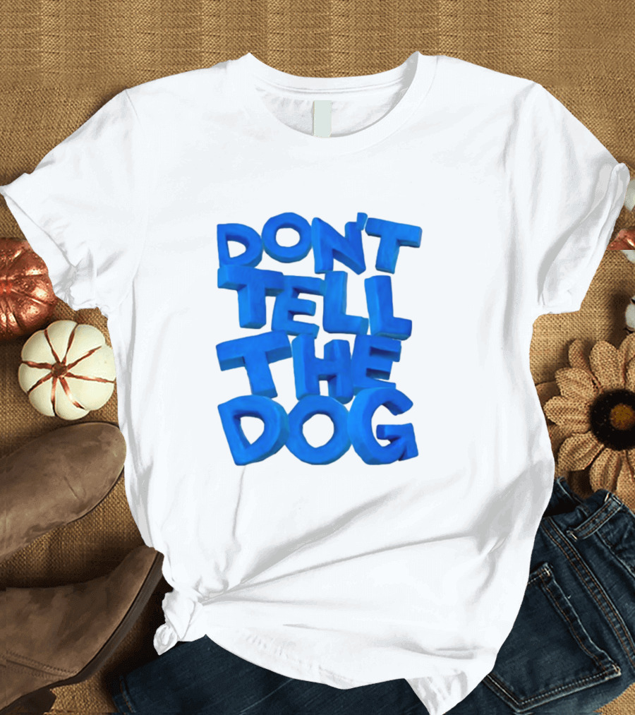 James Marriott Don't Tell The Dog Blue Text White Album T-Shirt