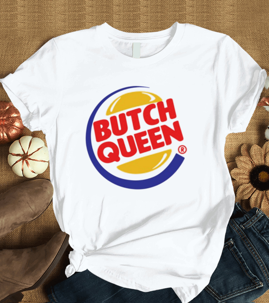 Rickhoeins Butch Queen Retro Fast Food Logo Style T-Shirt