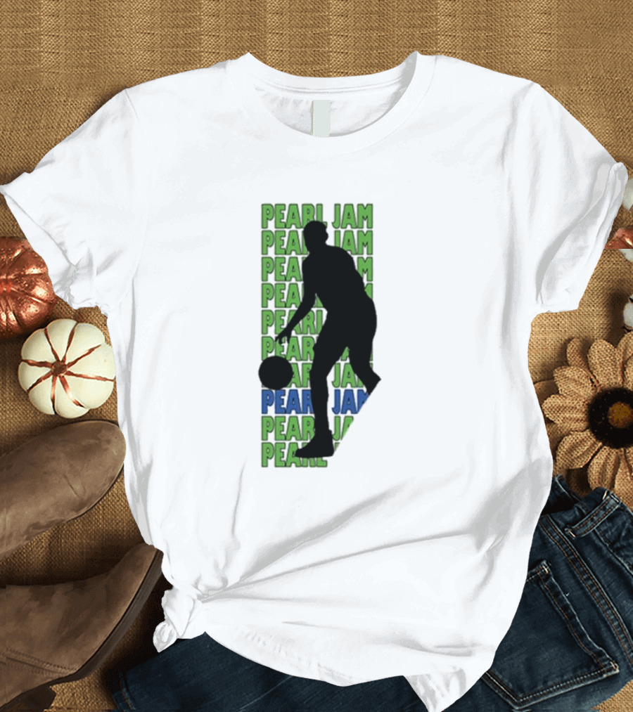 Pearl Jam Dark Matter Tour 2025 Atlanta Event at State Farm Arena April 29 May 1 Dribbler Silhouette T-Shirt