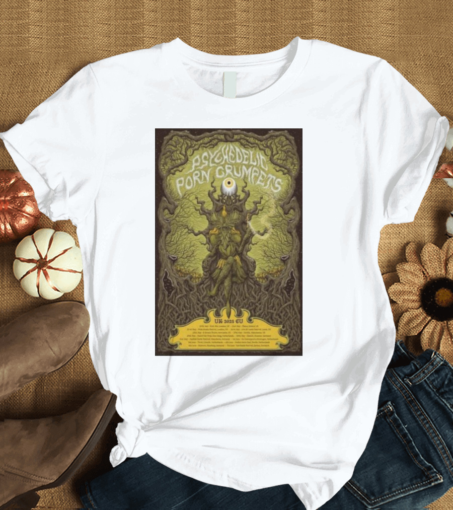 Psychedelic Porn Crumpets UK EU 2025 Tour Eye Tree T-Shirt