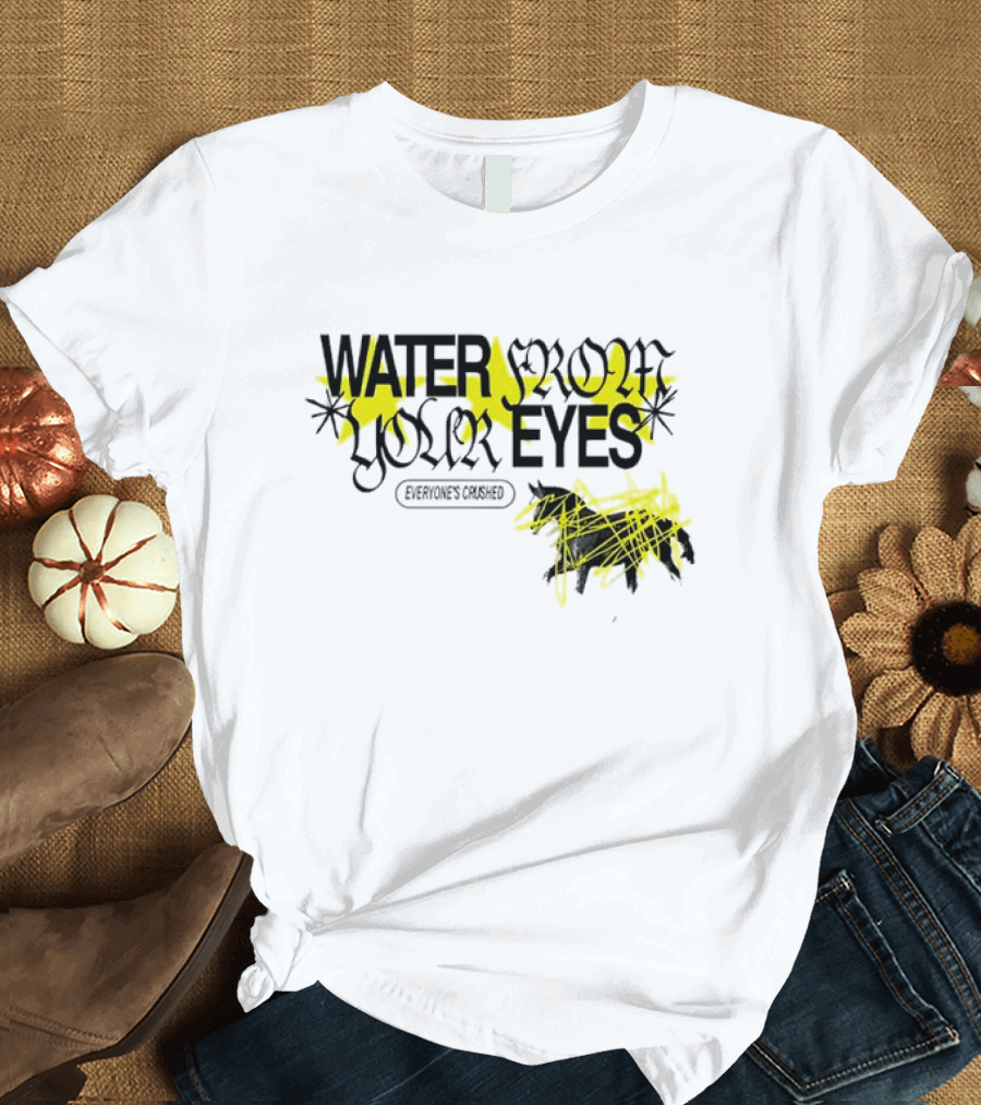 Water from Your Eyes Everyone’s Crushed Distorted Yellow Stars and Scribbles T-Shirt