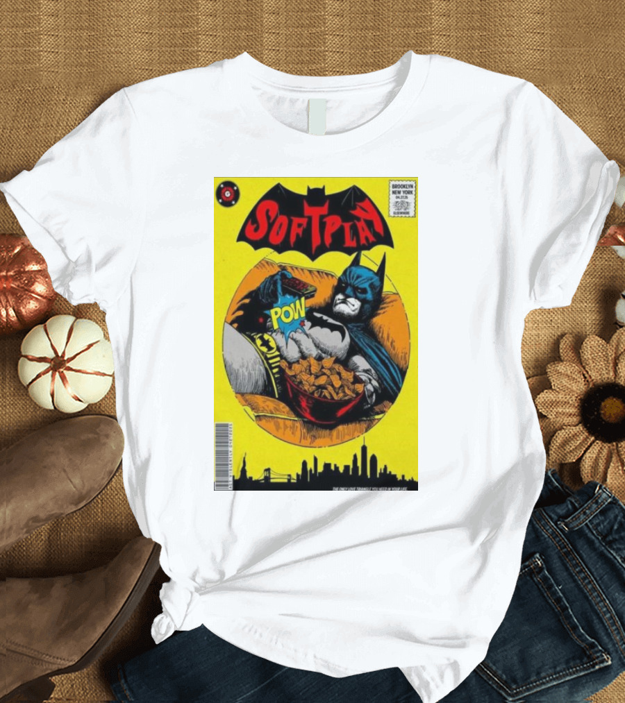 Soft Play Brooklyn New York Batman Comic Cereal Pow 2025 T-Shirt