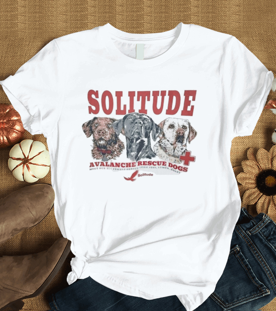 Solitude Avalanche Rescue Dogs Cross Team Joni Lumen Honey T-Shirt