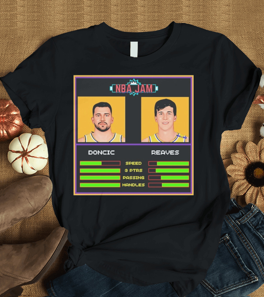 NBA Jam Doncic Reaves Speed 3 PTS Passing Handles T-Shirt