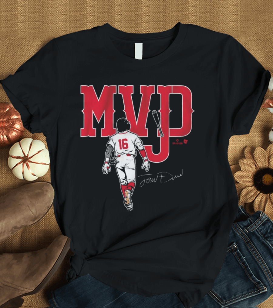 Jarren Duran MVJD 16 Signature Baseball Tribute T-Shirt