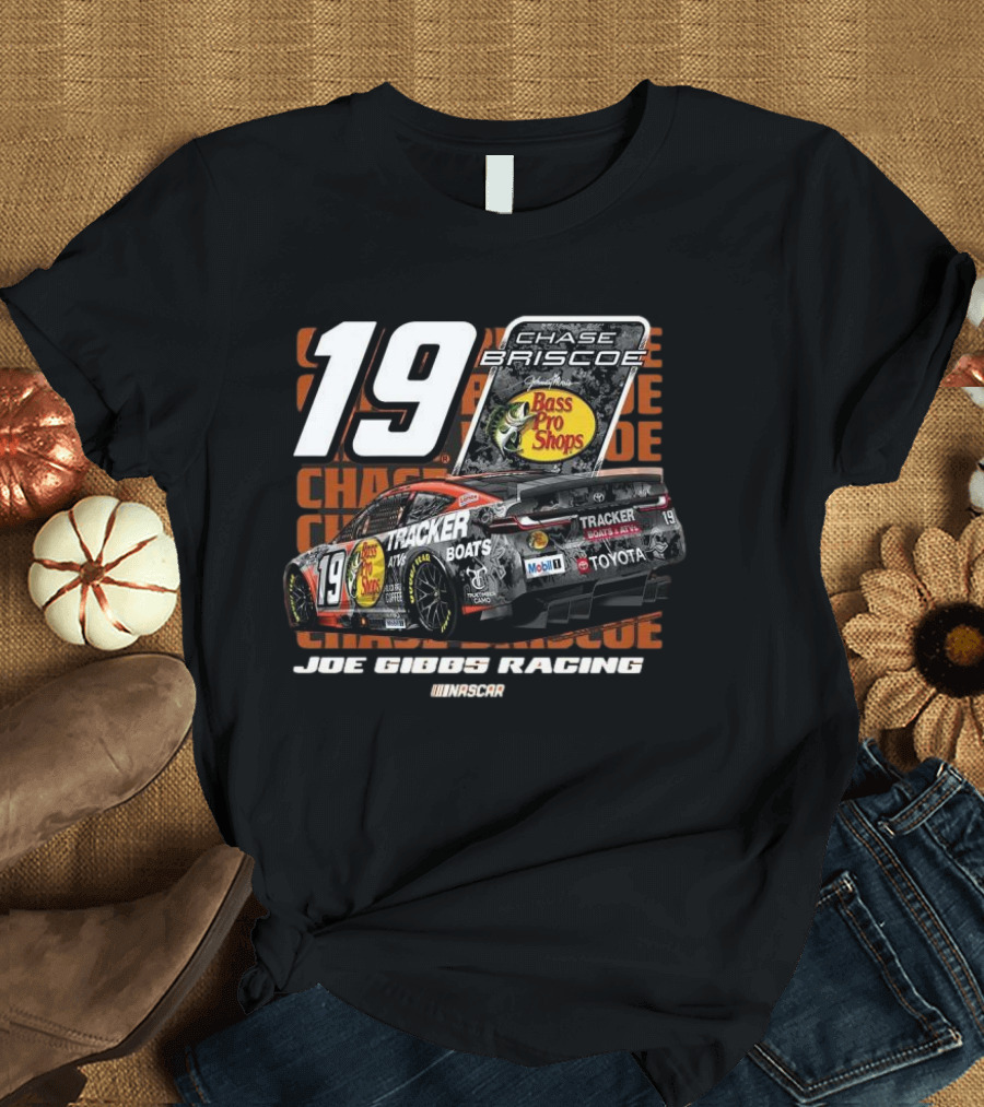 Joe Gibbs Racing Chase Briscoe NASCAR 19 Bass Pro Shops Tracker Youth 2025 T-Shirt