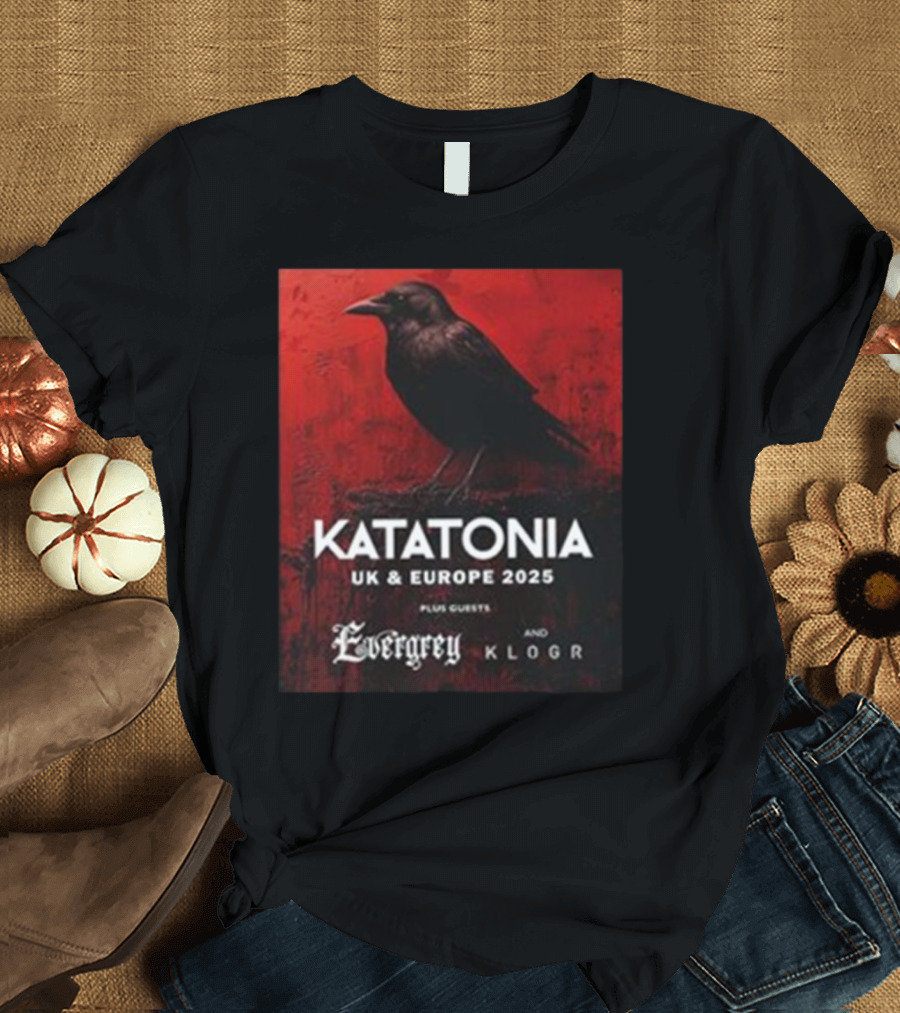 Katatonia UK And Europe 2025 Tour With Guests Evergrey And Klogr Crow Image T-Shirt