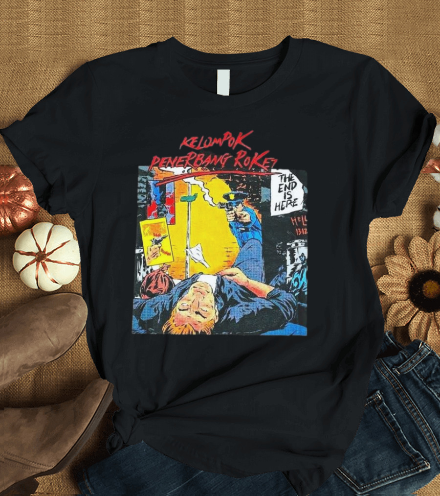 Kelompok Penerbang Roket The End is Here Mati Muda Comic Style T-Shirt