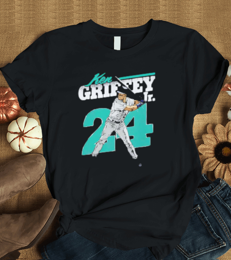 Ken Griffey Jr. Seattle Mariners 24 Retro Vintage Baseball Player T-Shirt