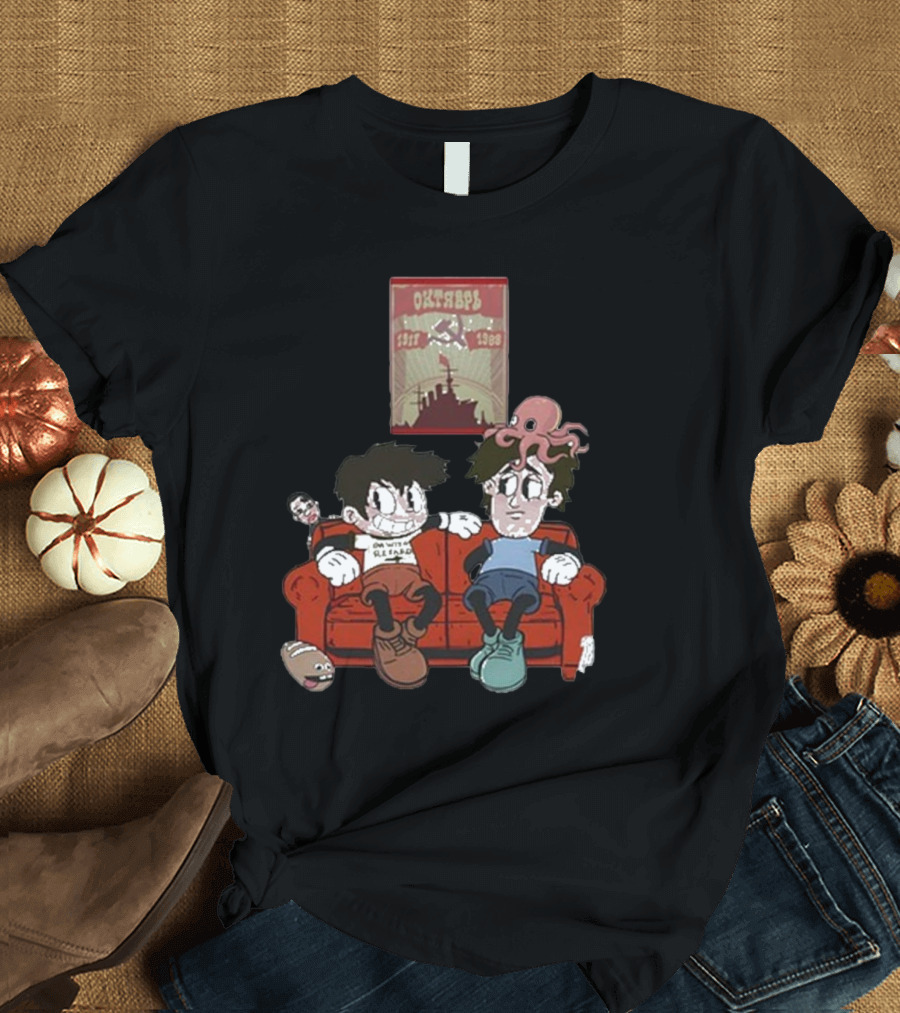 Kenny vs Spenny Rubber Hose Style on the Couch with Octopus and USSR T-Shirt