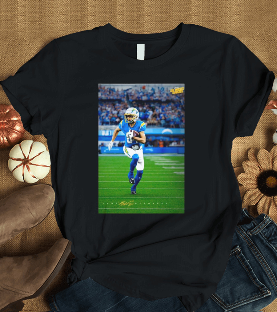 Los Angeles Chargers vs Houston Texans Ladd McConkey Star WR NFL Signature T-Shirt