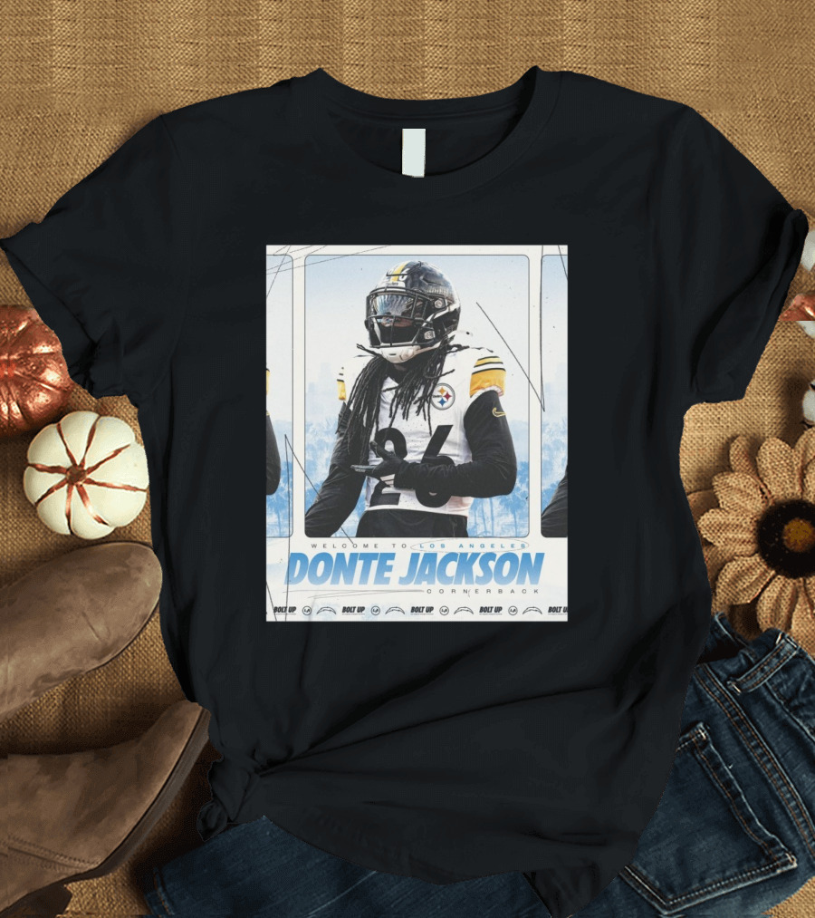 Los Angeles Welcome Donte Jackson Cornerback Bolt Up Action Jackson T-Shirt